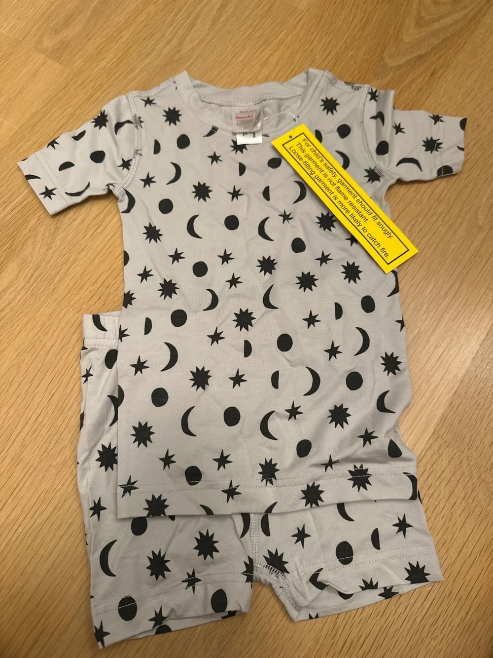 Hanna Andersson Gray Moon & Stars Short Pajama Set